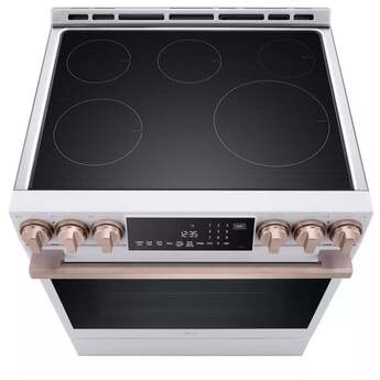 LG Studio LSIS6338NE 30 Inch Smart Slide In Induction Range Essence White — thumbnail 5
