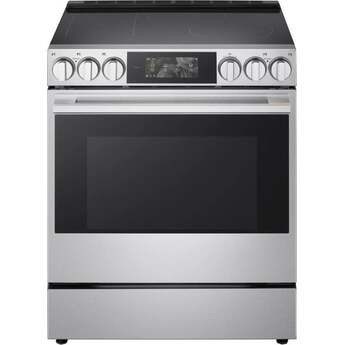 LG LG Signature 6.3 Cu. Ft. Smart Wi-Fi Enabled Induction Slide-In Range With Inverter Probake Convection, Smart Cook With Camera, Air Fry, Air Sous Vide, And Flex Control Knobs: Stainless Steel