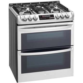 LG 30" 6.9 cu. ft. Stainless Steel wi-fi Enabled Gas Double Oven Slide-In Range with ProBake Convection — thumbnail 2
