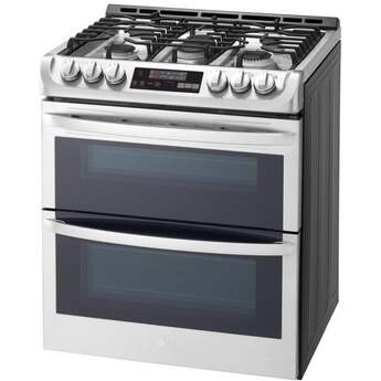 LG 30" 6.9 cu. ft. Stainless Steel wi-fi Enabled Gas Double Oven Slide-In Range with ProBake Convection — thumbnail 4