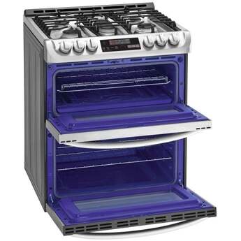 LG 30" 6.9 cu. ft. Stainless Steel wi-fi Enabled Gas Double Oven Slide-In Range with ProBake Convection — thumbnail 5