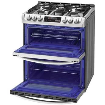 LG 30" 6.9 cu. ft. Stainless Steel wi-fi Enabled Gas Double Oven Slide-In Range with ProBake Convection — thumbnail 6