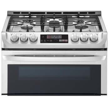 LG 30" 6.9 cu. ft. Stainless Steel wi-fi Enabled Gas Double Oven Slide-In Range with ProBake Convection — thumbnail 8