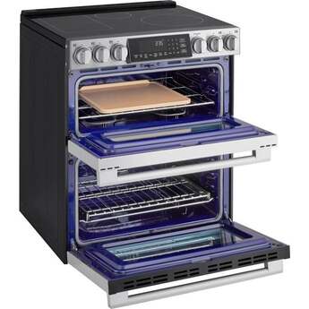 LG 30 Inch Slide-In Electric Smart Range with 7.3 cu. ft Total Capacity, Double Oven 4 Induction Elements, 1 Radiant Element, ProBake Convection®, Air Fry, , SmoothTouch™ Controls, Induction Cooktop w/ Flex Zone, and Energy Star Qualified️: Printproof Stainless Steel — thumbnail 12