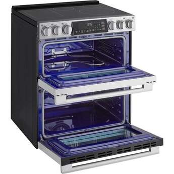 LG 30 Inch Slide-In Electric Smart Range with 7.3 cu. ft Total Capacity, Double Oven 4 Induction Elements, 1 Radiant Element, ProBake Convection®, Air Fry, , SmoothTouch™ Controls, Induction Cooktop w/ Flex Zone, and Energy Star Qualified️: Printproof Stainless Steel — thumbnail 15