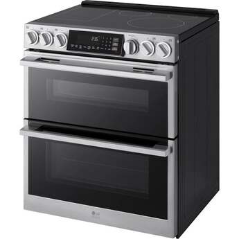 LG 30 Inch Slide-In Electric Smart Range with 7.3 cu. ft Total Capacity, Double Oven 4 Induction Elements, 1 Radiant Element, ProBake Convection®, Air Fry, , SmoothTouch™ Controls, Induction Cooktop w/ Flex Zone, and Energy Star Qualified️: Printproof Stainless Steel — thumbnail 18