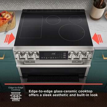 LG 30 Inch Slide-In Electric Smart Range with 7.3 cu. ft Total Capacity, Double Oven 4 Induction Elements, 1 Radiant Element, ProBake Convection®, Air Fry, , SmoothTouch™ Controls, Induction Cooktop w/ Flex Zone, and Energy Star Qualified️: Printproof Stainless Steel — thumbnail 20