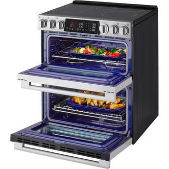 LG 30 Inch Slide-In Electric Smart Range with 7.3 cu. ft Total Capacity, Double Oven 4 Induction Elements, 1 Radiant Element, ProBake Convection®, Air Fry, , SmoothTouch™ Controls, Induction Cooktop w/ Flex Zone, and Energy Star Qualified️: Printproof Stainless Steel — thumbnail 22