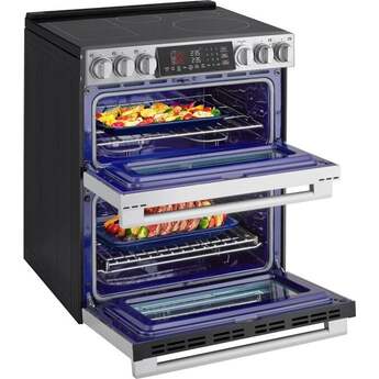 LG 30 Inch Slide-In Electric Smart Range with 7.3 cu. ft Total Capacity, Double Oven 4 Induction Elements, 1 Radiant Element, ProBake Convection®, Air Fry, , SmoothTouch™ Controls, Induction Cooktop w/ Flex Zone, and Energy Star Qualified️: Printproof Stainless Steel — thumbnail 29