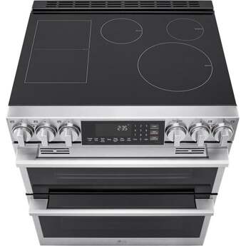 LG 30 Inch Slide-In Electric Smart Range with 7.3 cu. ft Total Capacity, Double Oven 4 Induction Elements, 1 Radiant Element, ProBake Convection®, Air Fry, , SmoothTouch™ Controls, Induction Cooktop w/ Flex Zone, and Energy Star Qualified️: Printproof Stainless Steel — thumbnail 34