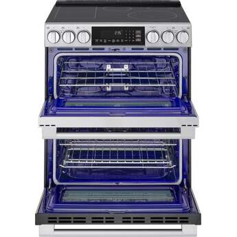 LG 30 Inch Slide-In Electric Smart Range with 7.3 cu. ft Total Capacity, Double Oven 4 Induction Elements, 1 Radiant Element, ProBake Convection®, Air Fry, , SmoothTouch™ Controls, Induction Cooktop w/ Flex Zone, and Energy Star Qualified️: Printproof Stainless Steel — thumbnail 35