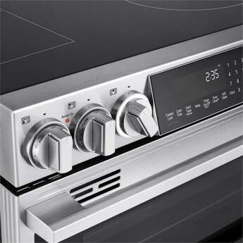 LG 30 Inch Slide-In Electric Smart Range with 7.3 cu. ft Total Capacity, Double Oven 4 Induction Elements, 1 Radiant Element, ProBake Convection®, Air Fry, , SmoothTouch™ Controls, Induction Cooktop w/ Flex Zone, and Energy Star Qualified️: Printproof Stainless Steel — thumbnail 6