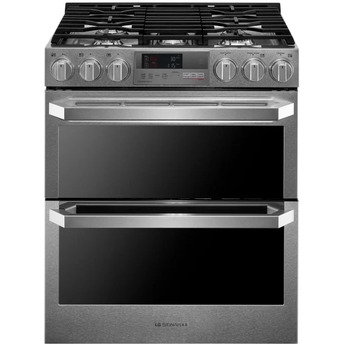 LG Signature Signature 30" Stainless Steel Dual Fuel (Gas) Slide-In Sealed Burne