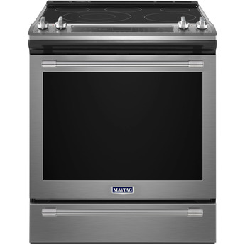 Maytag 30" Fingerprint Resistant Stainless Steel Electric Slide-In Smoothtop Range - Convection - ADA Compliant