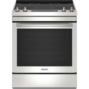Maytag MES8800PZ 30 Inch Slide-In Electric Range Fingerprint Resistant Stainless Steel