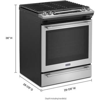 Maytag 30" Fingerprint Resistant Stainless Steel Gas Slide-In Sealed Burner Range - ADA Compliant - Convection - ADA Compliant — thumbnail 8