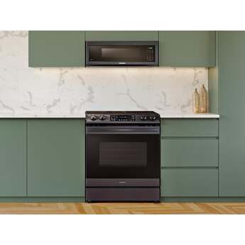 Samsung NE63B8611SG 30 Inch Induction Electric Slide-In Range in Black Stainless Steel — thumbnail 30