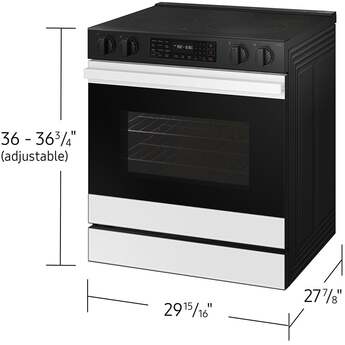 Samsung NSE6DB830012 30 Inch Slide-In Electric Smart Range White Glass — thumbnail 30
