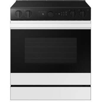 Samsung NSE6DB850212 Bespoke Smart Slide-In Electric Range 6.3 Cu. Ft. White Glass