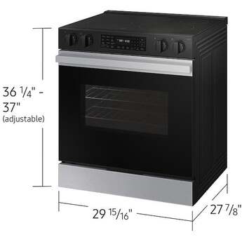 Samsung NSE6DG8100SR Bespoke Smart Slide-In Electric Range 6.3 cu. ft. Stainless Steel — thumbnail 3