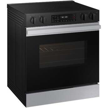 Samsung NSE6DG8300SR 6.3 Cubic Foot Electric Slide In Range Convection Self Clean Air Fry: Stainless Steel — thumbnail 4