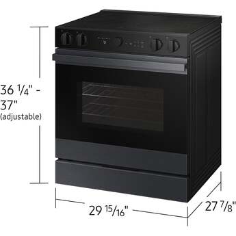 Samsung NSE6DG8500MT 6.3 Cubic Foot Electric Slide In Range Smart Dial Convection Self Matte Black Steel — thumbnail 14