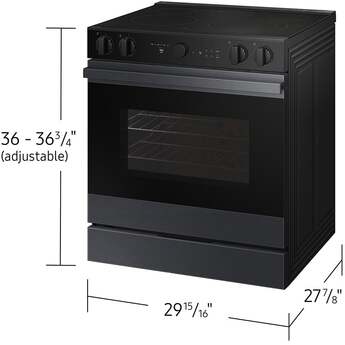 Samsung NSE6DG8500MT 6.3 Cubic Foot Electric Slide In Range Smart Dial Convection Self Matte Black Steel — thumbnail 41