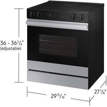 Samsung NSE6DG8500SR 6.3 Cubic Foot Electric Slide In Range Smart Dial Convection Self Stainless Steel — thumbnail 14