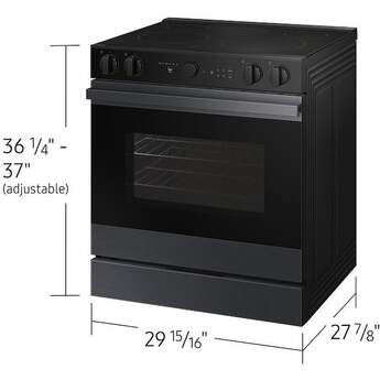 Samsung NSE6DG8502MT Bespoke Smart Slide-In Electric Range 6.3 Cu. Ft. Matte Black Steel — thumbnail 25
