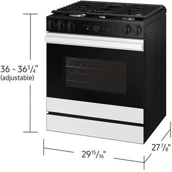 Samsung NSG6DB870012 30 Inch Slide-In Gas Smart Range White Glass — thumbnail 23