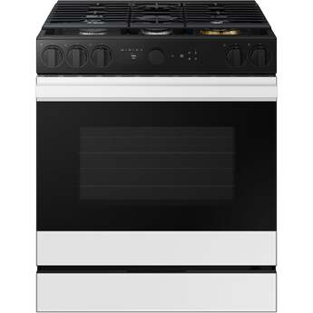 Samsung NSG6DB870012 30 Inch Slide-In Gas Smart Range White Glass — thumbnail 3