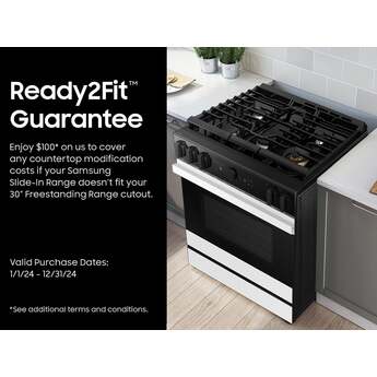 Samsung NSG6DB870012 30 Inch Slide-In Gas Smart Range White Glass — thumbnail 9