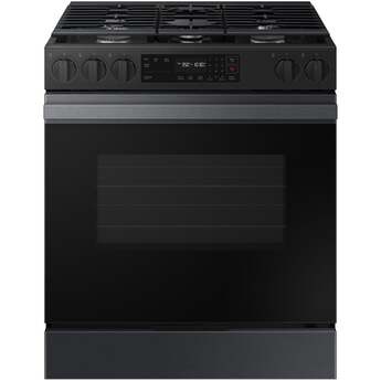 Samsung NSG6DG8100MT 6.0 Cubic Foot Gas Slide In Range Self Clean: Matte Black Matte Black Steel