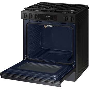 Samsung NSG6DG8100MT 6.0 Cubic Foot Gas Slide In Range Self Clean: Matte Black Matte Black Steel — thumbnail 12