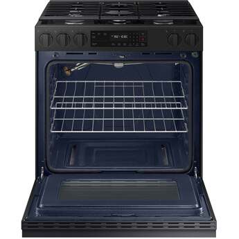 Samsung NSG6DG8100MT 6.0 Cubic Foot Gas Slide In Range Self Clean: Matte Black Matte Black Steel — thumbnail 13