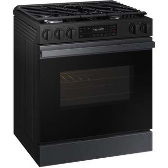 Samsung NSG6DG8100MT 6.0 Cubic Foot Gas Slide In Range Self Clean: Matte Black Matte Black Steel — thumbnail 2