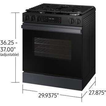 Samsung NSG6DG8100MT 6.0 Cubic Foot Gas Slide In Range Self Clean: Matte Black Matte Black Steel — thumbnail 24
