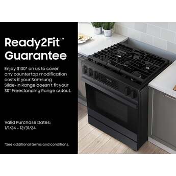 Samsung NSG6DG8100MT 6.0 Cubic Foot Gas Slide In Range Self Clean: Matte Black Matte Black Steel — thumbnail 26