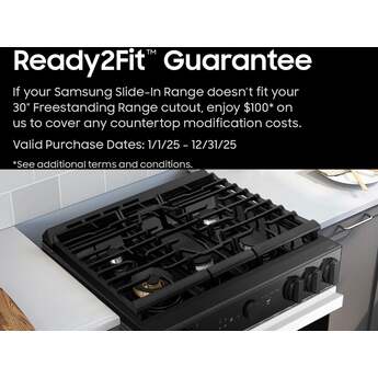 Samsung NSG6DG8100MT 6.0 Cubic Foot Gas Slide In Range Self Clean: Matte Black Matte Black Steel — thumbnail 27