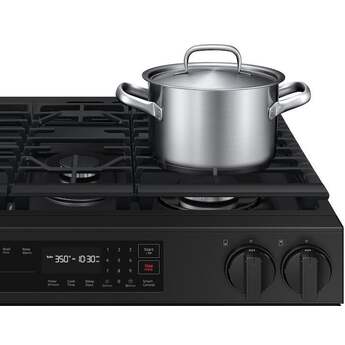 Samsung NSG6DG8100MT 6.0 Cubic Foot Gas Slide In Range Self Clean: Matte Black Matte Black Steel — thumbnail 30