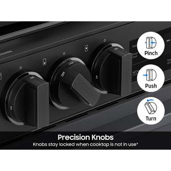 Samsung NSG6DG8100MT 6.0 Cubic Foot Gas Slide In Range Self Clean: Matte Black Matte Black Steel — thumbnail 34