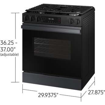Samsung NSG6DG8100MT 6.0 Cubic Foot Gas Slide In Range Self Clean: Matte Black Matte Black Steel — thumbnail 5