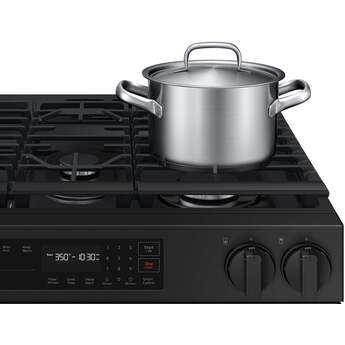 Samsung NSG6DG8100MT 6.0 Cubic Foot Gas Slide In Range Self Clean: Matte Black Matte Black Steel — thumbnail 9
