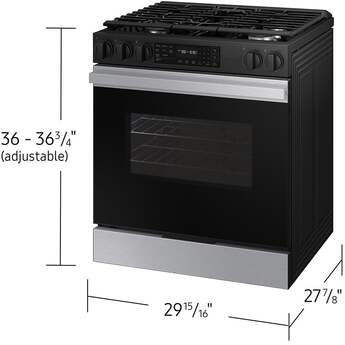 Samsung NSG6DG8100SR 6.0 Cubic Foot Gas Slide In Range Self Clean: Stainless Steel — thumbnail 34