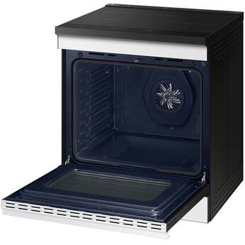 Samsung 6.3 Cubic Foot Induction Slide In Range Convection Self Clean Air Fry Bespoke: White Glass — thumbnail 2