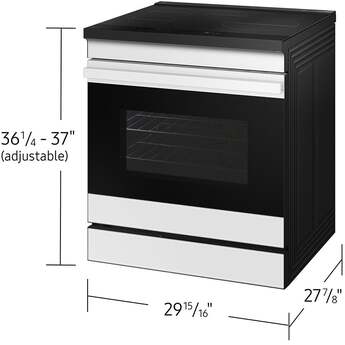 Samsung 6.3 Cubic Foot Induction Slide In Range Convection Self Clean Air Fry Bespoke: White Glass — thumbnail 20
