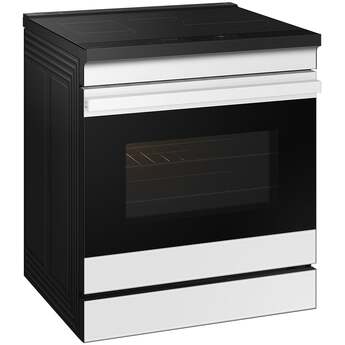 Samsung 6.3 Cubic Foot Induction Slide In Range Convection Self Clean Air Fry Bespoke: White Glass — thumbnail 25