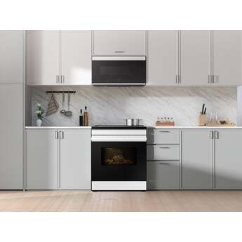 Samsung 6.3 Cubic Foot Induction Slide In Range Convection Self Clean Air Fry Bespoke: White Glass — thumbnail 40