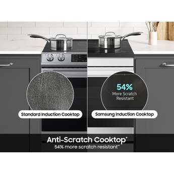 Samsung 6.3 Cubic Foot Induction Slide In Range Convection Self Clean Air Fry Bespoke: White Glass — thumbnail 21