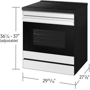 Samsung 6.3 Cubic Foot Induction Slide In Range Convection Self Clean Air Fry Bespoke: White Glass — thumbnail 22